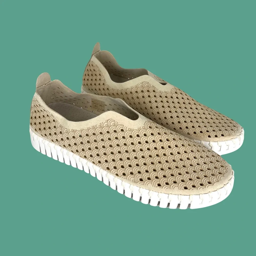 Ilse Jacobsen Women's Tulip Hornbak Latte Beige Slip On Shoes Womens Size 38 / 7